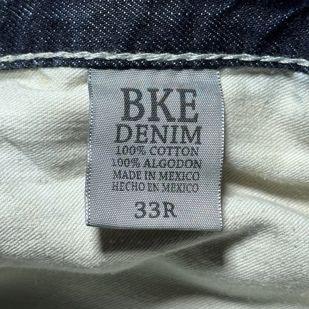 BKE Denim Carter Straight Jeans 33R (34x31)‎ Button Fly Western Classic Country